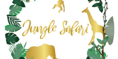Décorations de fête personnalisées Jungle safari animaux