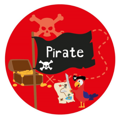 Décorations de fête personnalisées Pirate coffre carte au trésor