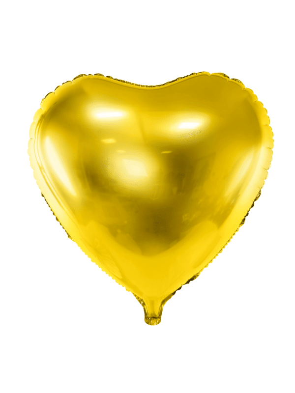 Ballon coeur doré