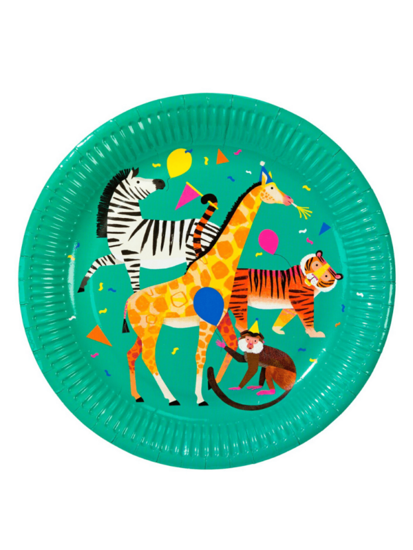 assiettes animaux en fête