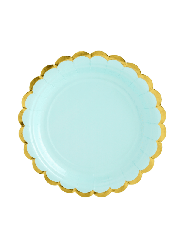 assiettes pastel vert