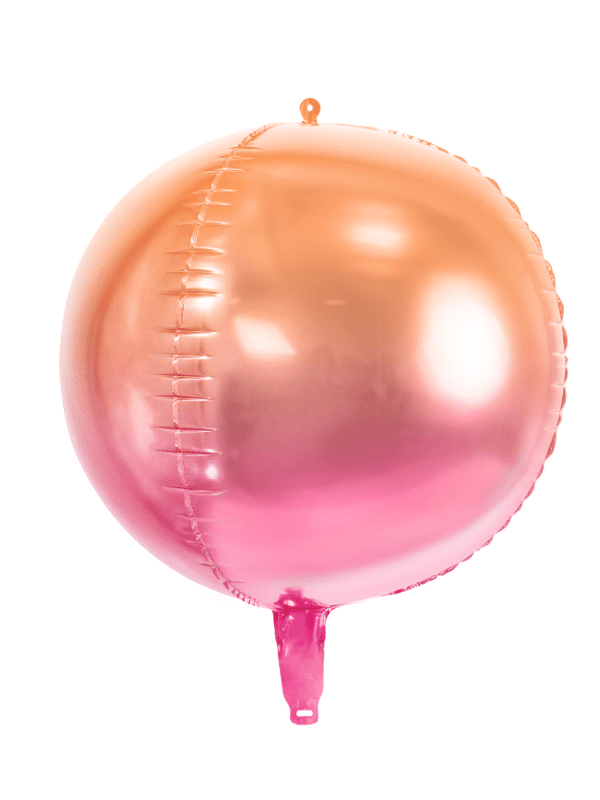 ballon sphère orange et rose