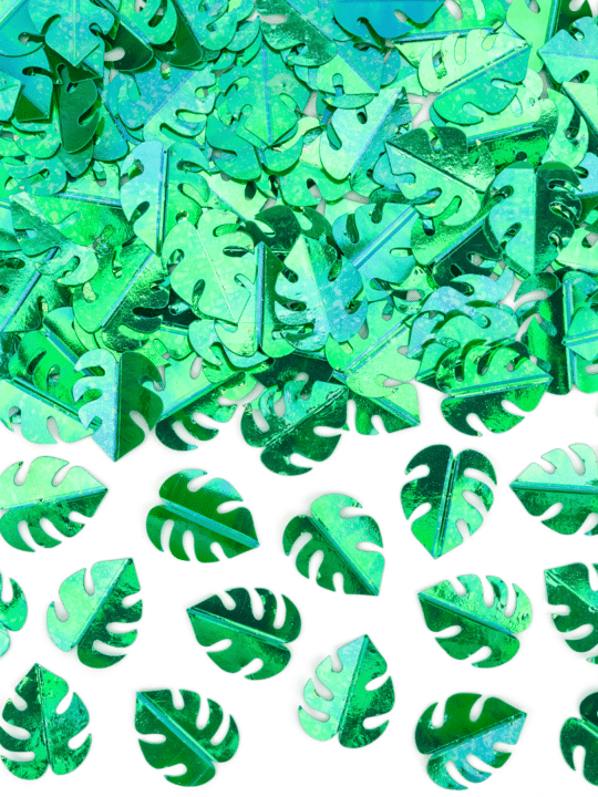 Confettis feuilles tropicales