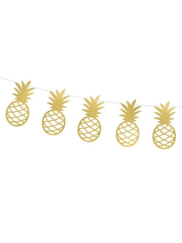 Guirlande d'ananas dorés