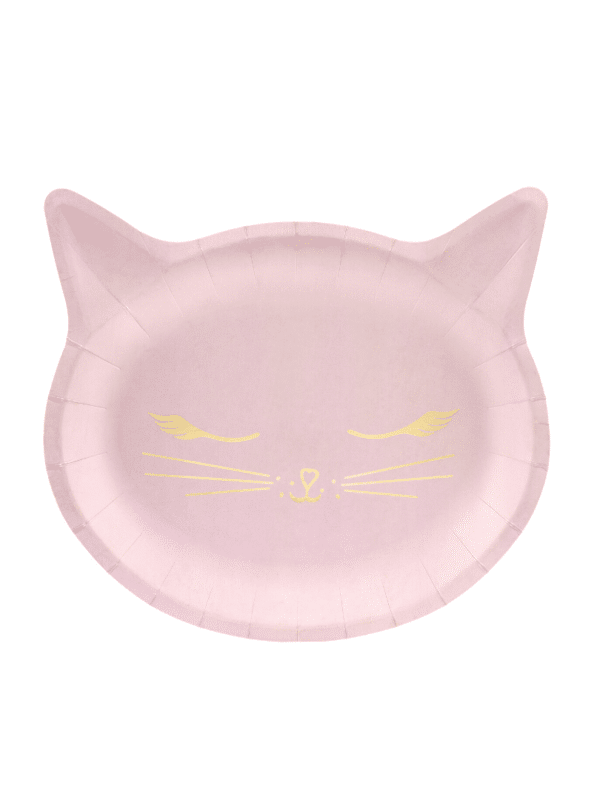 assiette chat rose fete crealoca