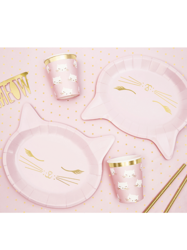 assiette chat rose fete crealoca