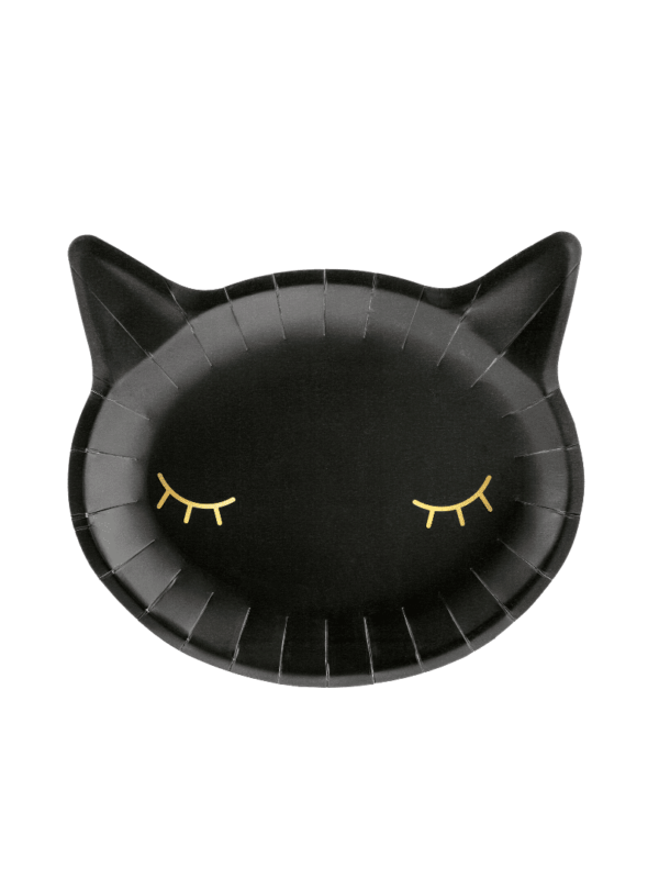 assiette chat noir