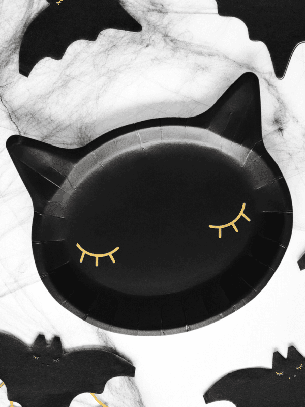 assiette chat noir