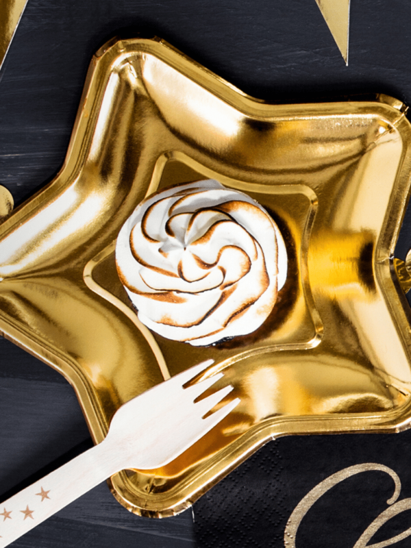assiettes étoiles dorées PM