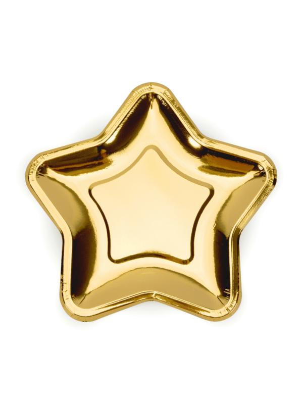 assiettes étoiles dorées