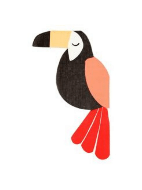 serviette toucan animaux crealoca