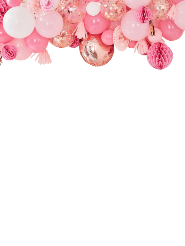 GUIRLANDE de BALLONs ROSE et rose gold crealoca