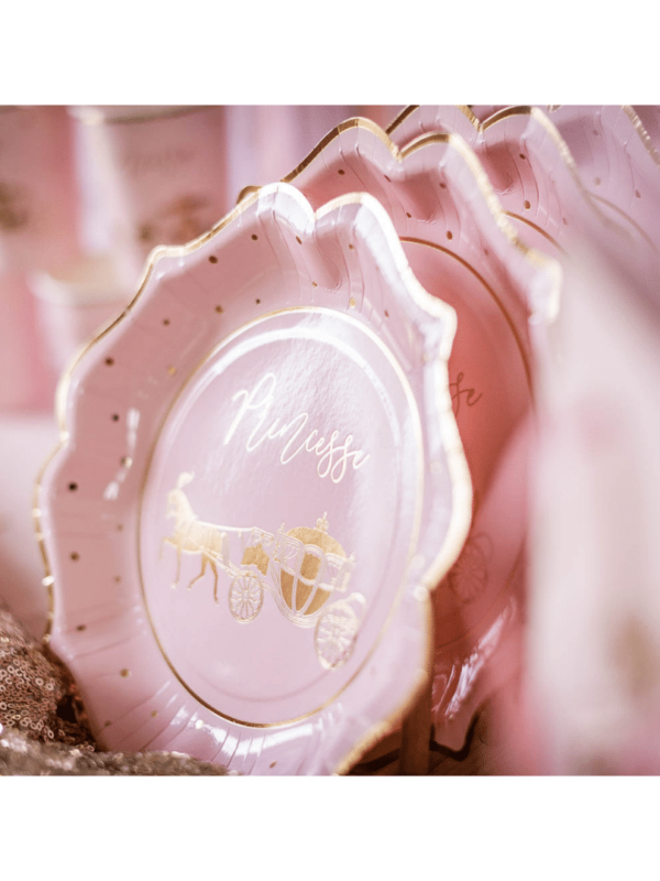 assiette princesse baby shower baptême