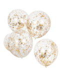 ballons micro-confettis dorés