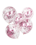 ballons confettis roses