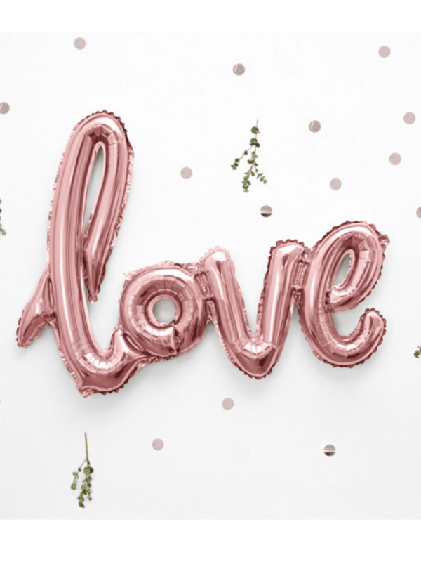 ballon love rose gold amour