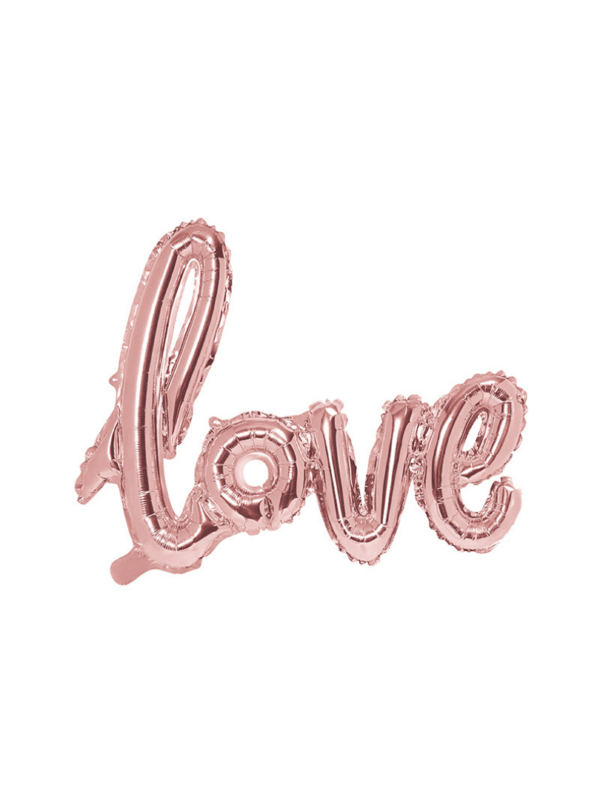 ballon love rose gold