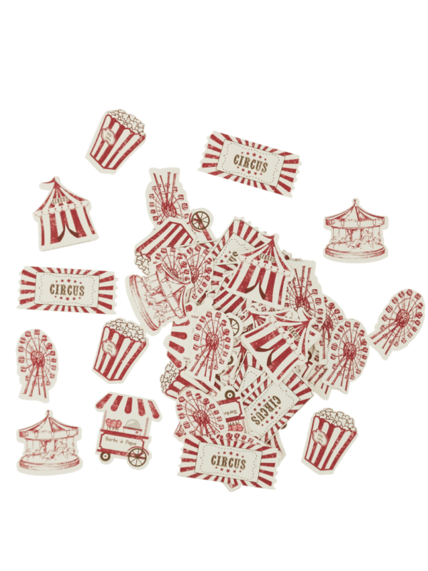 confettis cirque vintage décoration anniversaire