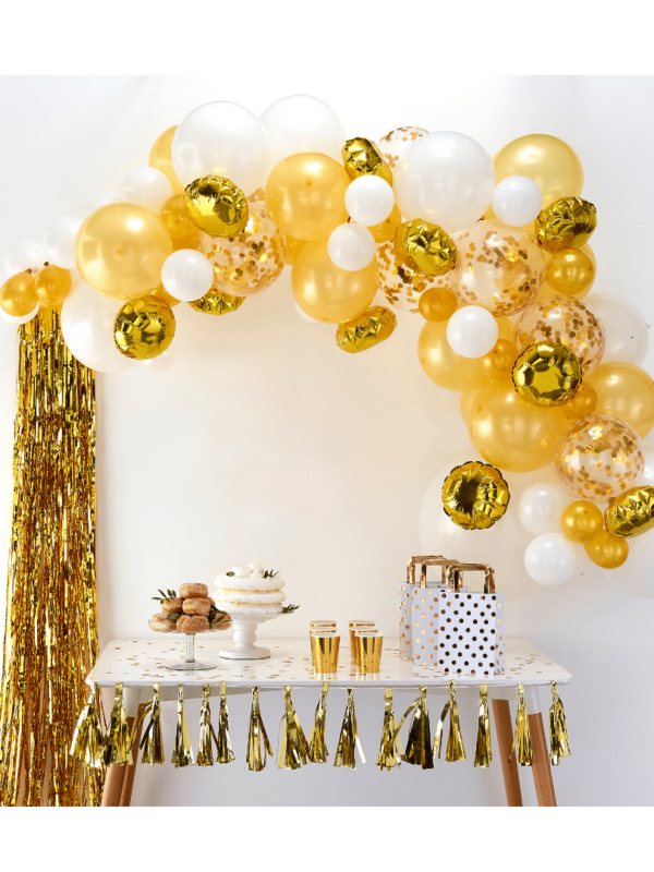 guirlande de ballons gold doré