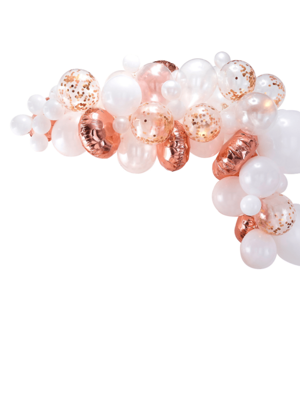 arche de ballons rose gold