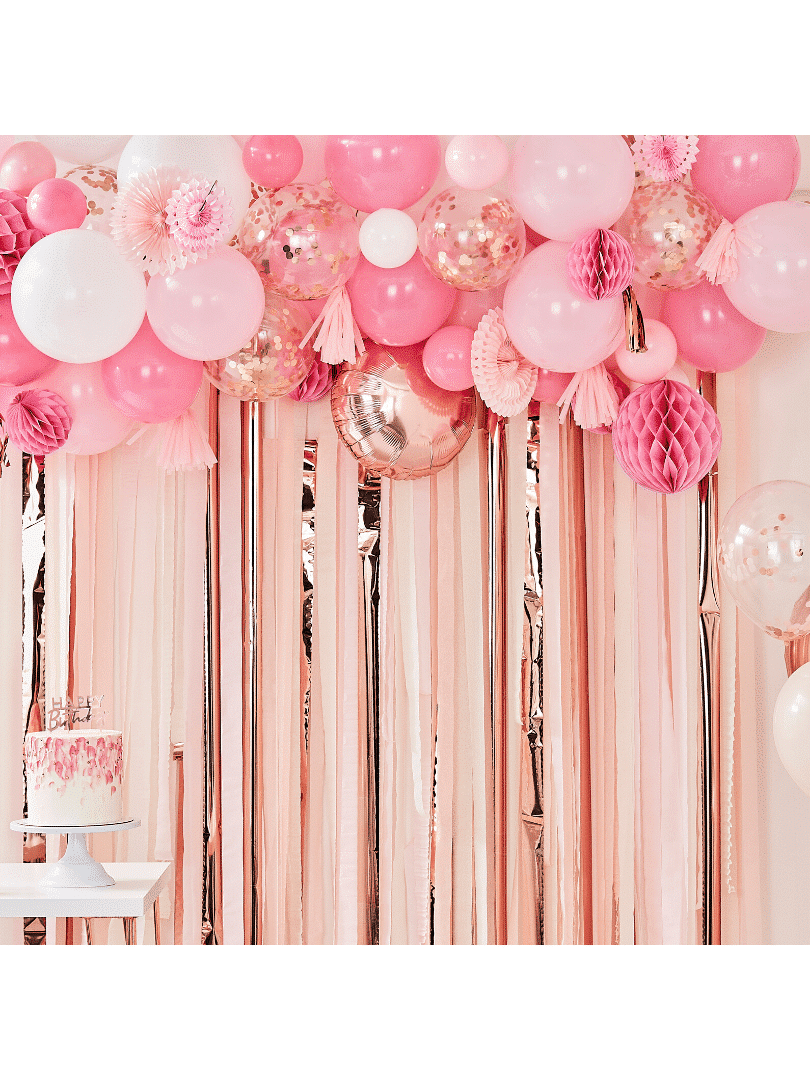 guirlande de ballons rose crealoca