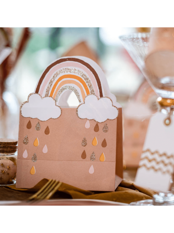 sacs cadeaux rainbow arc-en-ciel paillettes