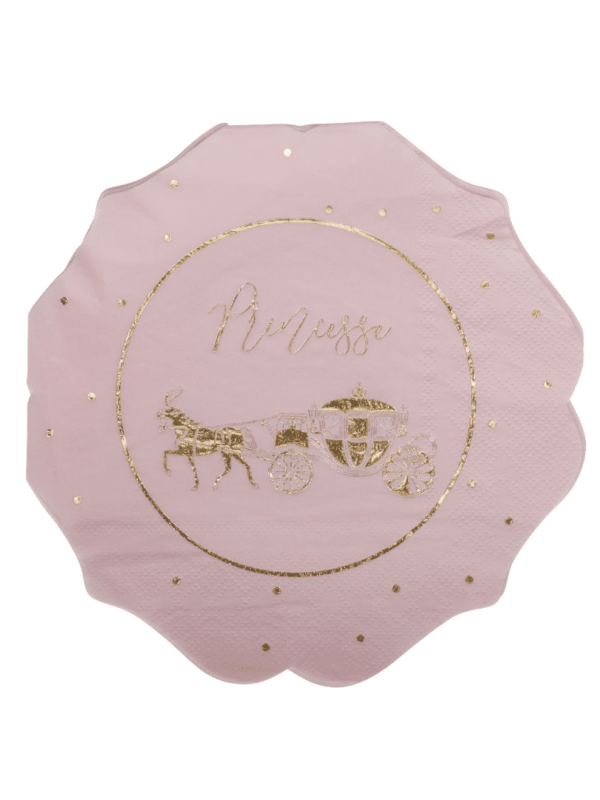 serviettes princesse rose et or anniversaire