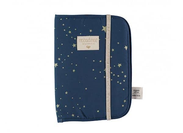 Protège carnet de santé Gold stella /night blue Nobodinoz bleu étoile dorée