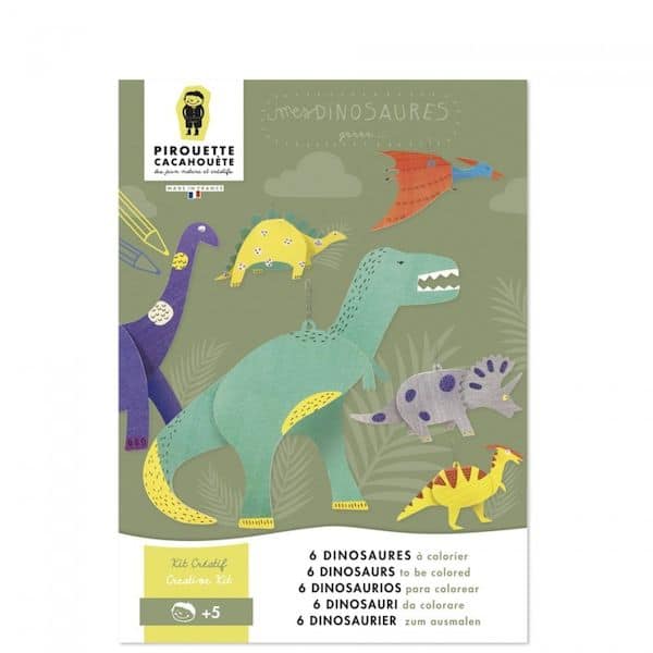 kit loisir créatif pirouette cacahouète éco responsable dinosaure made in france