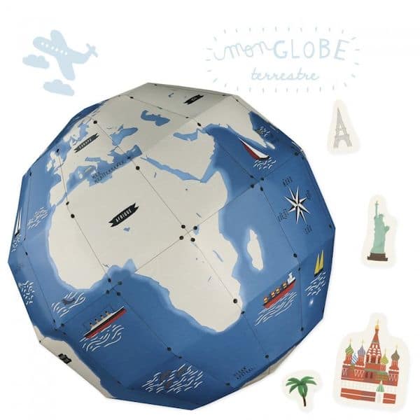 Kit loisir créatIf - Mon globe terrestre activité enfant ludique carton recyclé