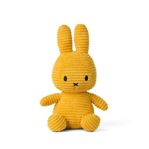 Lapin velours cotelé moutarde 24 cm- Miffy CADEAU NAISSANCE tendance