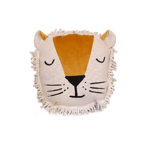 Coussin Lion Farniente Yellow - Nobodinoz