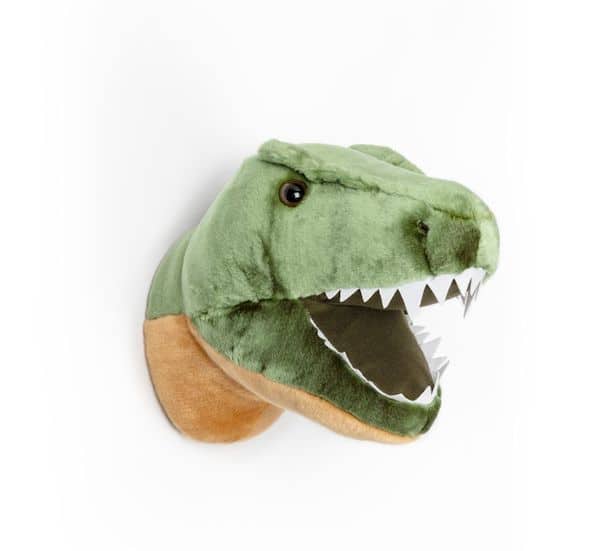 Hendrik t-rex dinosaure trophée peluche décoration chambre enfant wild and soft