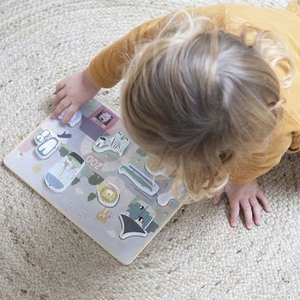 Puzzle d'encastrement en bois Zoo - Little dutch jouet en bois 1 an 18 mois