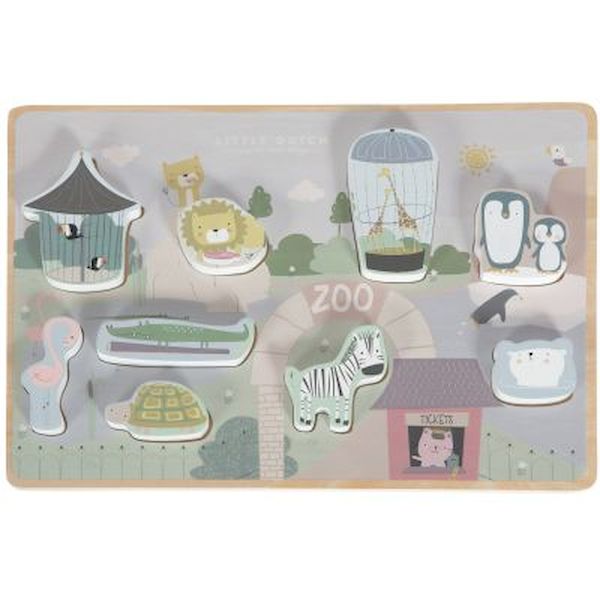 Puzzle d'encastrement en bois Zoo - Little dutch jouet en bois 1 an 18 mois