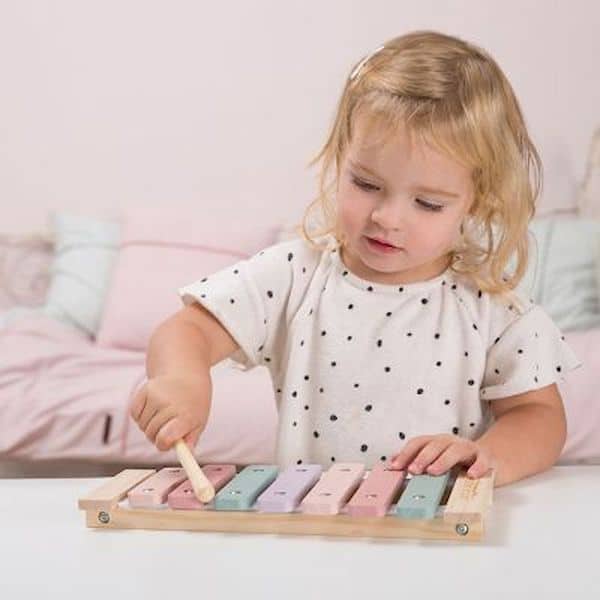 Xylophone en bois adventure pink - Little dutch jouet en bois musique tendance