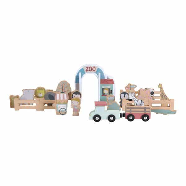 circuit train zoo en bois FSC jouet enfant cadeau anniversaire little dutch