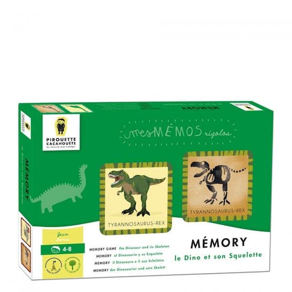 mémo memory dinosaure papier recyéclé fabriqué en France cadeau enfant