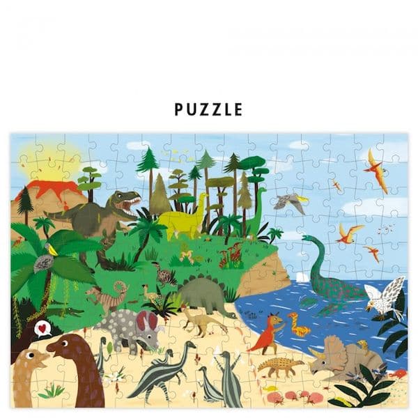Jeu de puzzle Go back in time, retour aux dinosaures – Pirouette Cacahouète