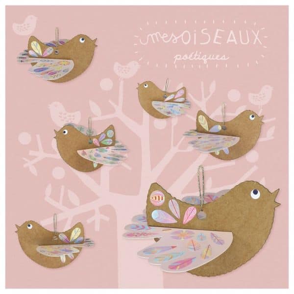 pirouette cacahouète kit loisir créatif oiseaux poétiques fabrication française papier recyclé fsc