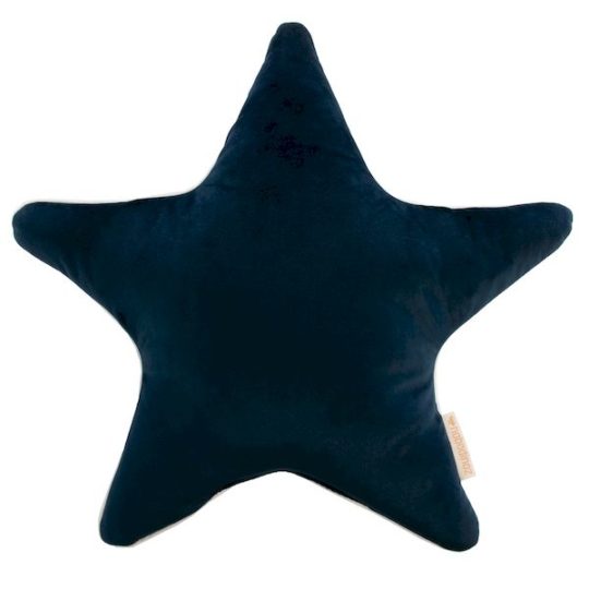 Coussin Aristote Star en velours - Night Blue - Nobodinoz coussin étoile bleu