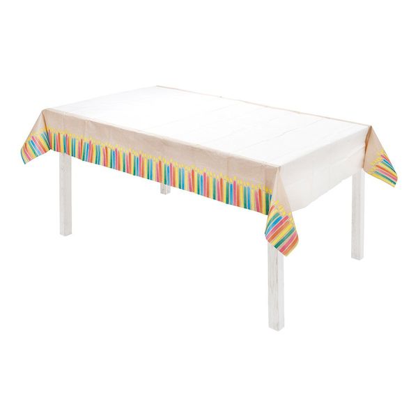 nappe kraft bougies multicolores éco responsable table d'anniversaire