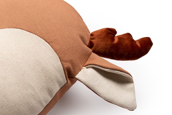 Coussin Cerf Sienna Brown - Nobodinoz décoration chambre enfant nature foret