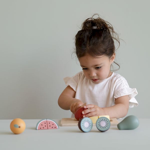 Jouets en Bois Fruits et Légumes à Découper, Enfant Dinette