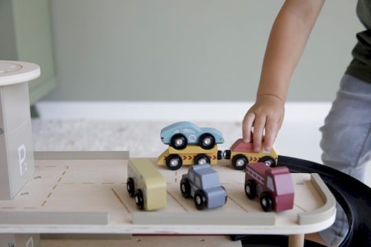 véhicules en bois circuit train jouet en bois cadeau enfant little dutch