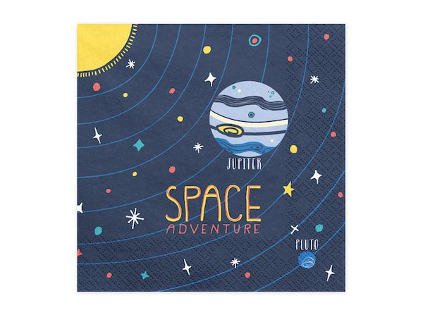 serviettes espace space party planètes décoration de fête anniversaire