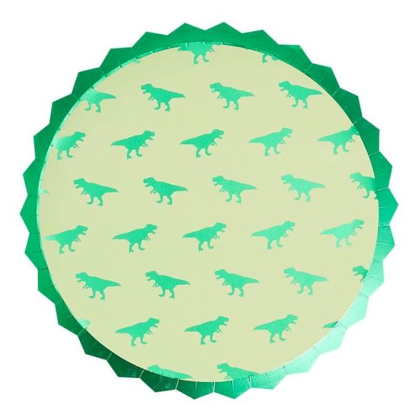 Assiettes Dinosaure x8 - 23cm - Ginger Ray anniversaire dinosaure garçon