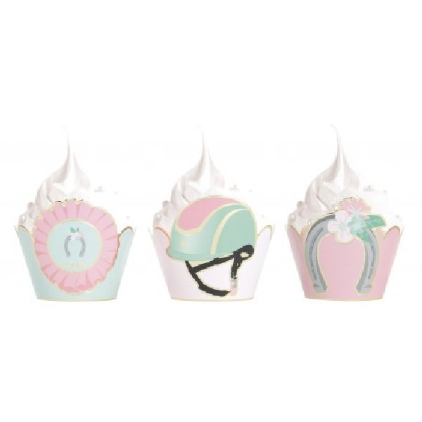 Caissettes pour cupacakes Cheval d'Amour x6