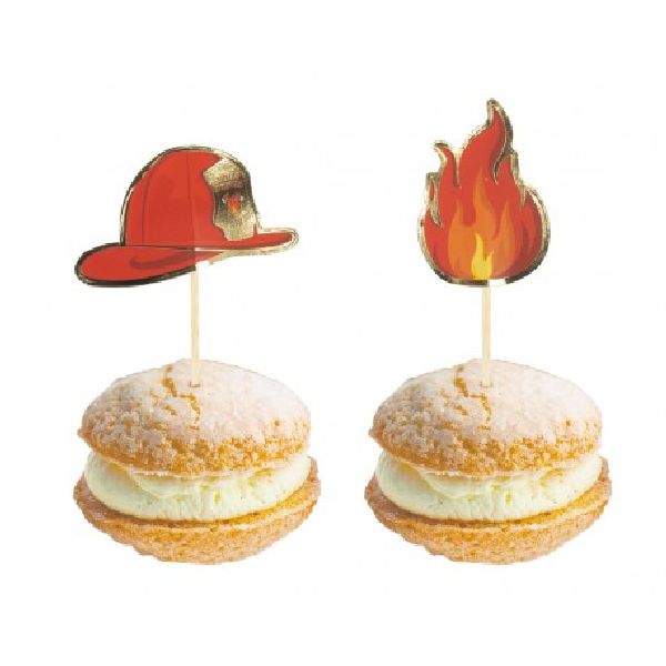 Cake toppers Pompier x10
