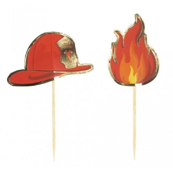 Cake toppers Pompier x10